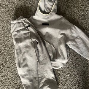 Gray Hoodie and Sweatpants Set